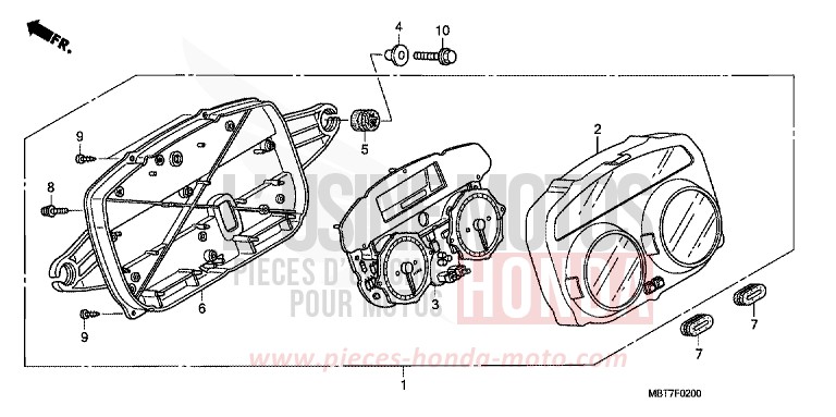 METER for Varadero ABS ECLIPSE ORANGE METALLIC (YR290) from 2008
